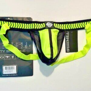 BREEDWELL Size X-Large Daycralwer Athletic Supporter -Neon Yellow/Black/White
